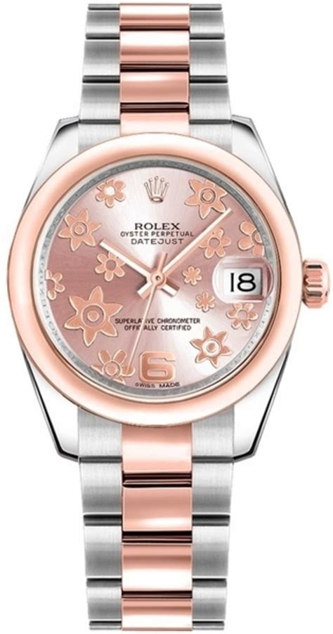 rolex datejust automatic pink floral|ladies rolex datejust 31mm.